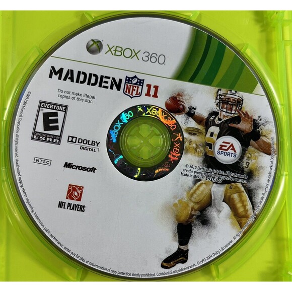Madden NFL 11 Microsoft Xbox 360 EA Sports 2010 Tested - Picture 3 of 8